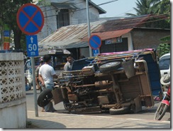 ビエンチャン市内の交通事故